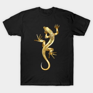 Golden Patterned Lizard T-Shirt